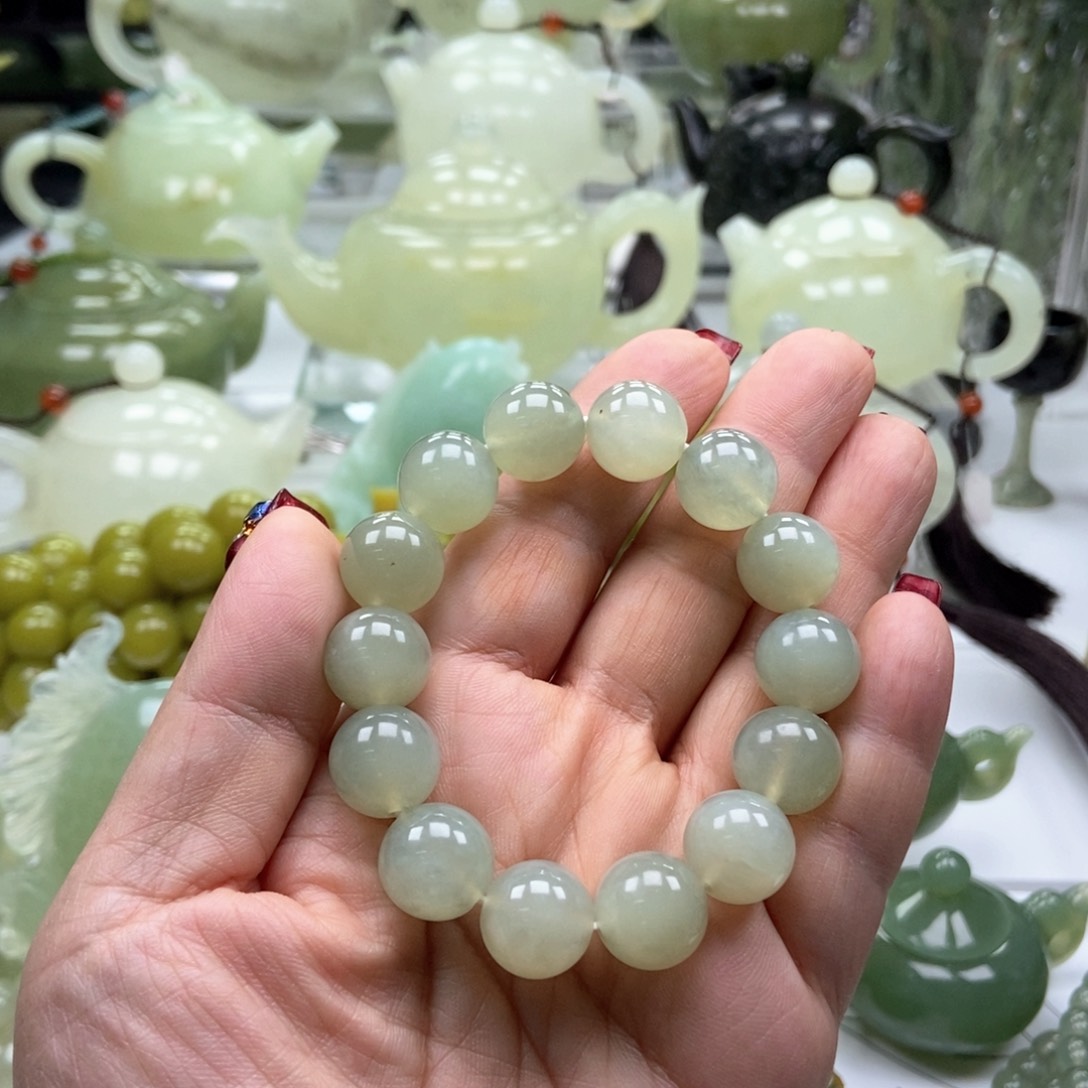 蛇纹石玉手链未镶嵌