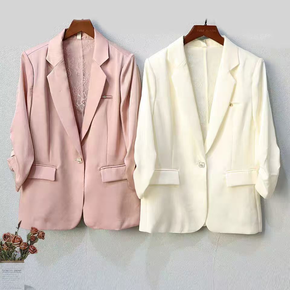 【凉感轻薄西服七分袖】秋季新款女士通勤百搭时尚休闲西服女C563