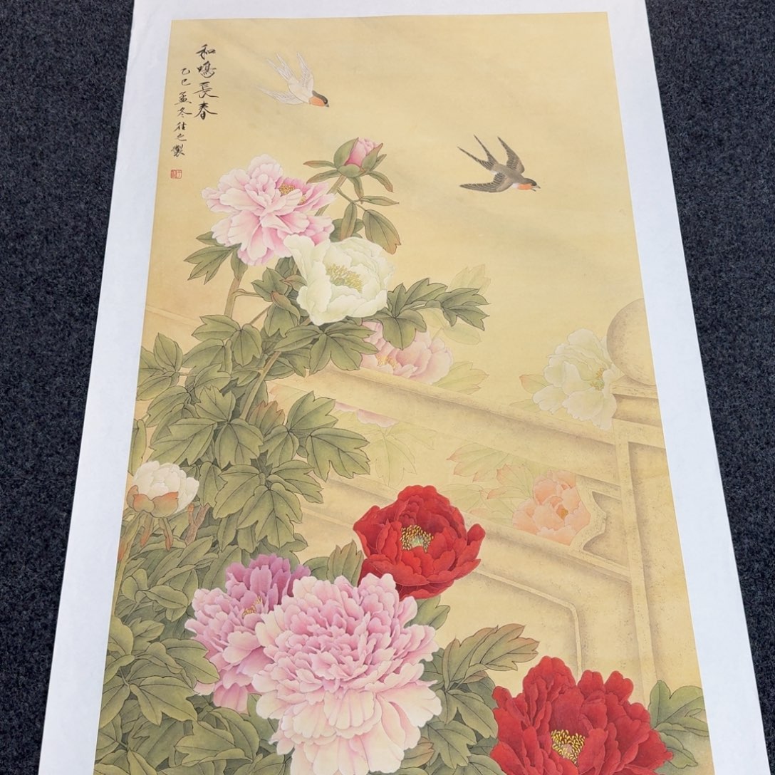 国画纯手绘山水花鸟作品