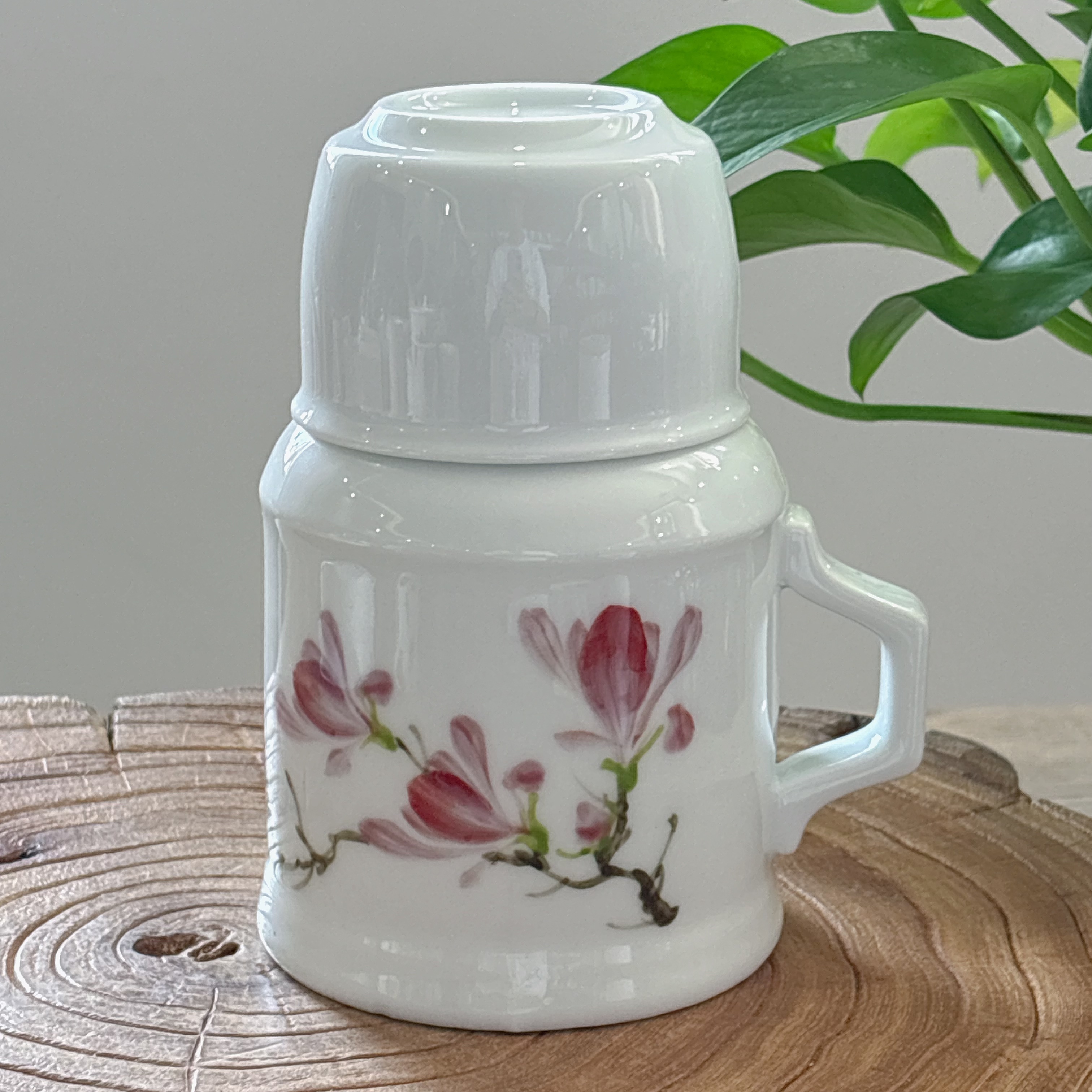 凉水盖杯景德镇高温陶瓷食品级手绘釉中彩高颜值办公室大容量水杯