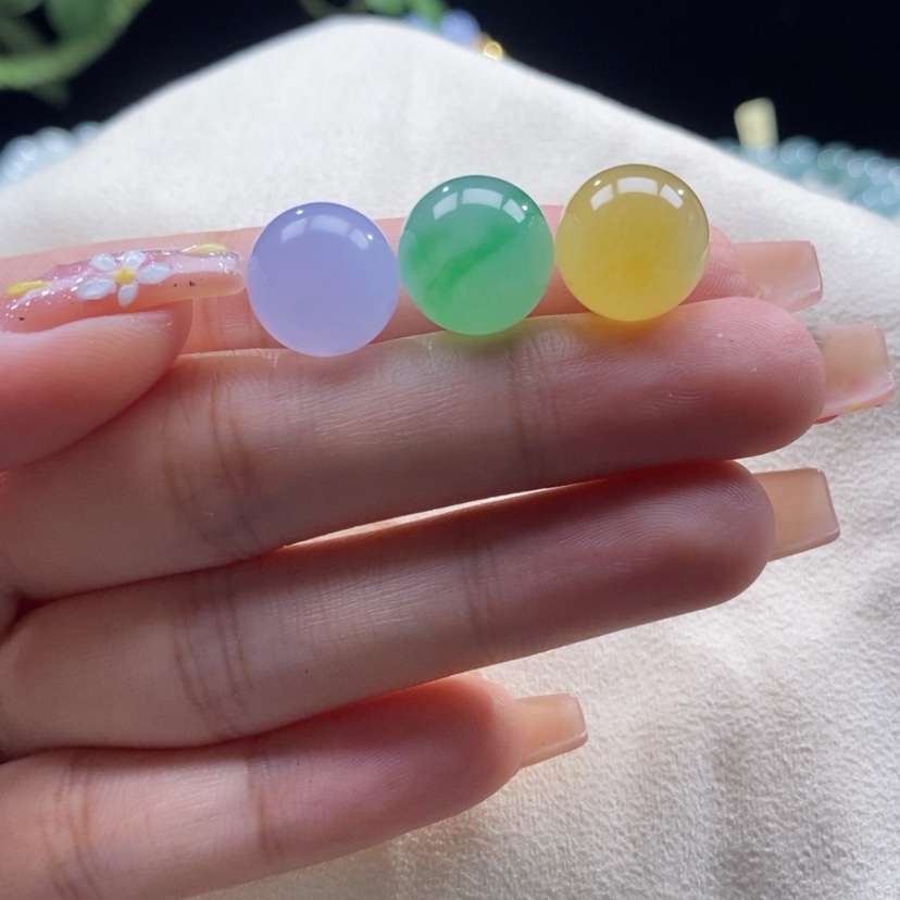 【闪购商品】翡翠颈饰未镶嵌冰胶色珠卡13