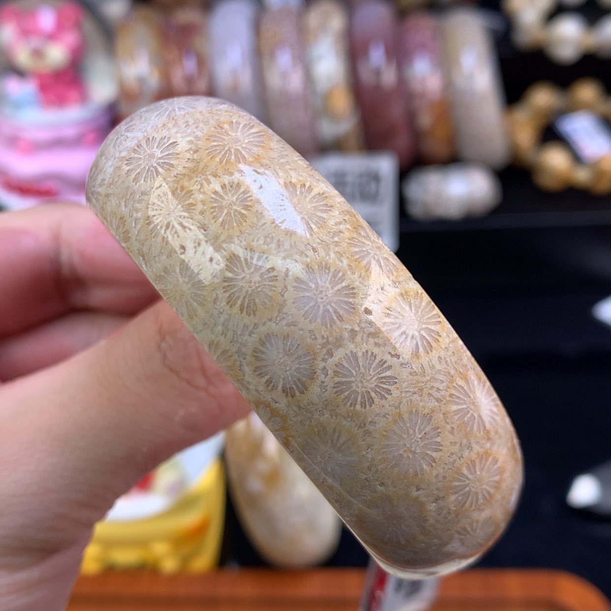 【闪购商品】颈饰未镶嵌硅化珊瑚（珊瑚玉）97号58.8圈骨骼爆闪大花 