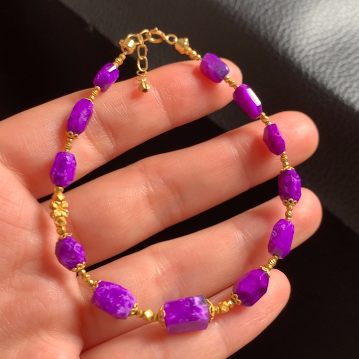 苏纪石（舒俱来）手链18K金镶嵌