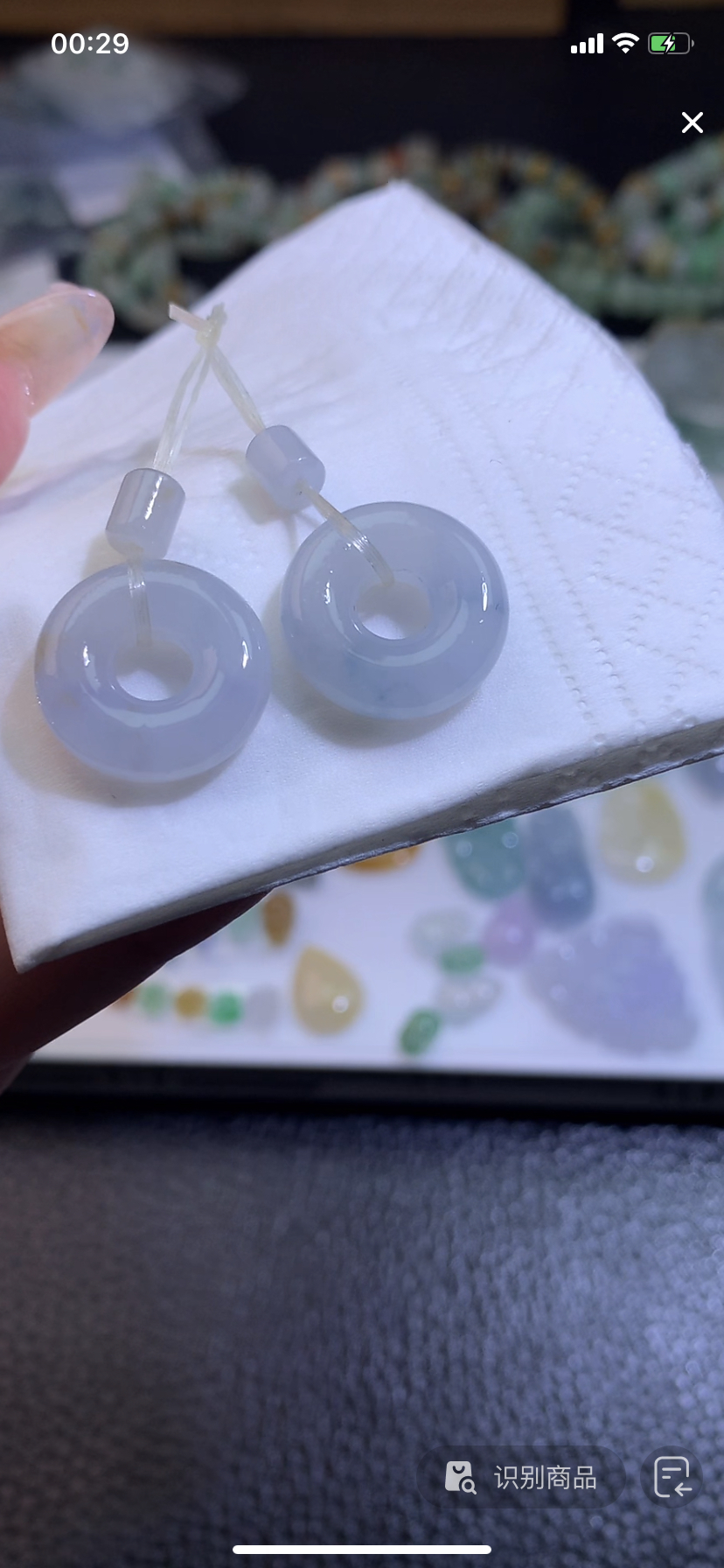 定制缅料翡翠毛货甜甜圈