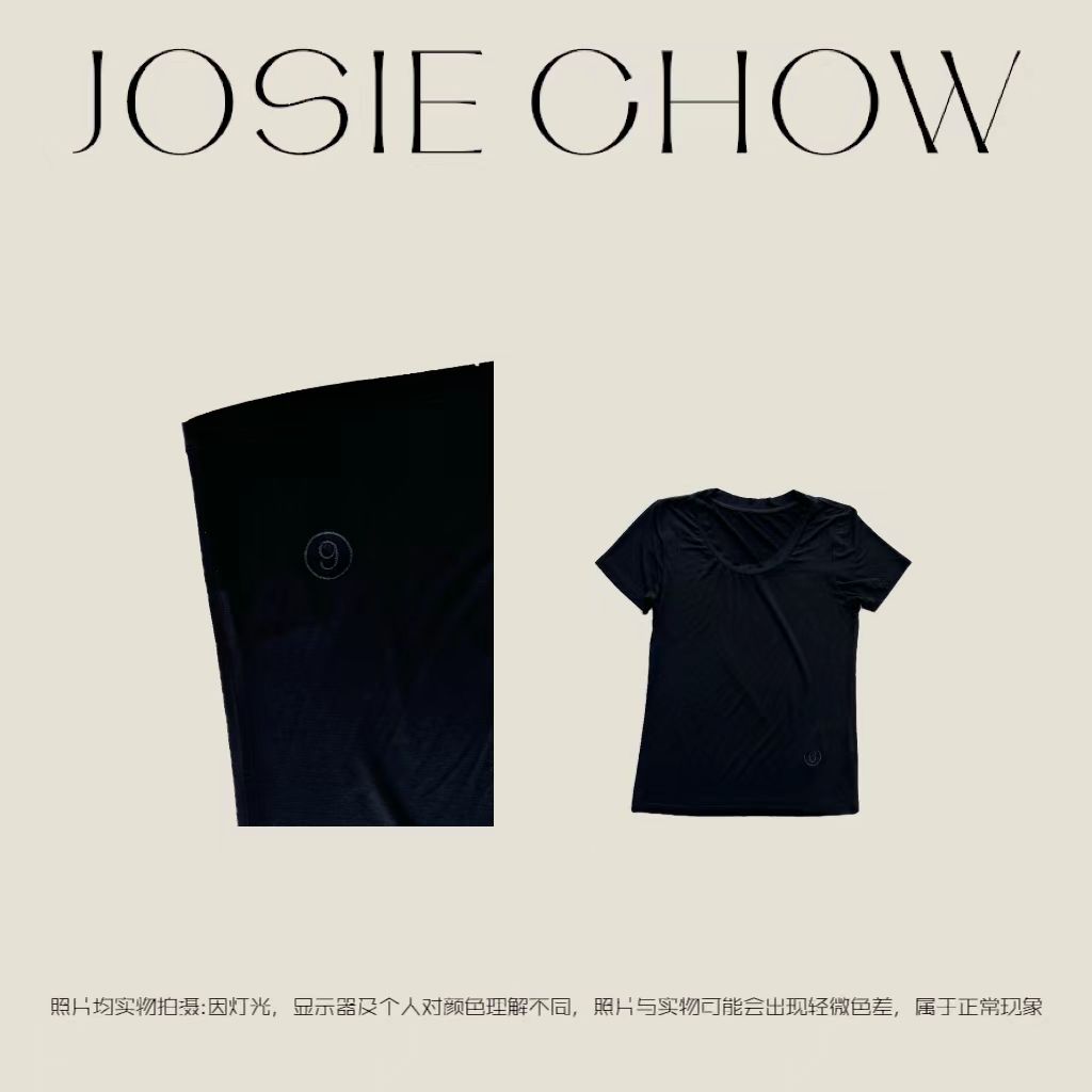 JOSIE CHOW【大圆领】木浆莫代尔清凉弹力短袖T恤。MM581034