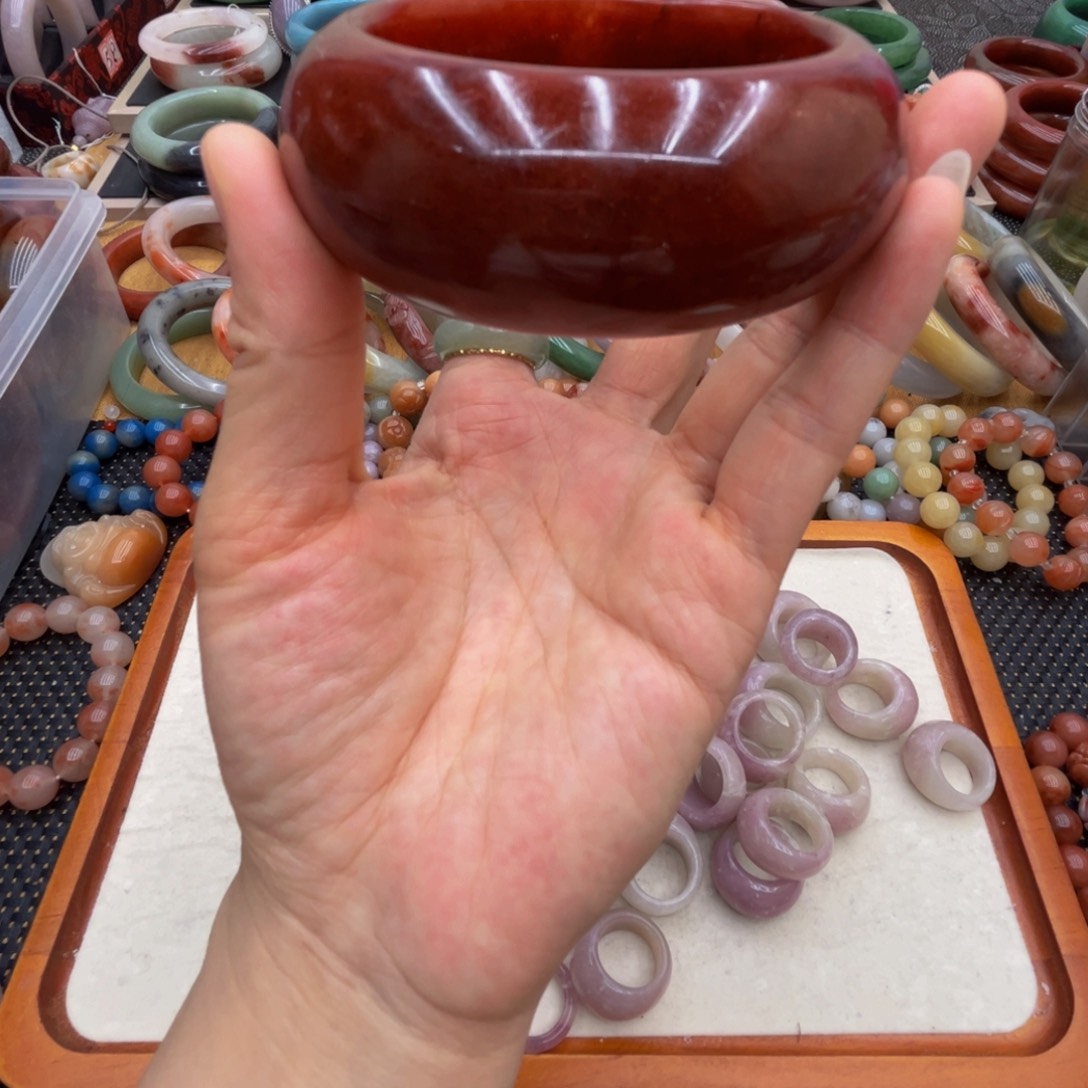 石英岩玉未镶嵌圈口60