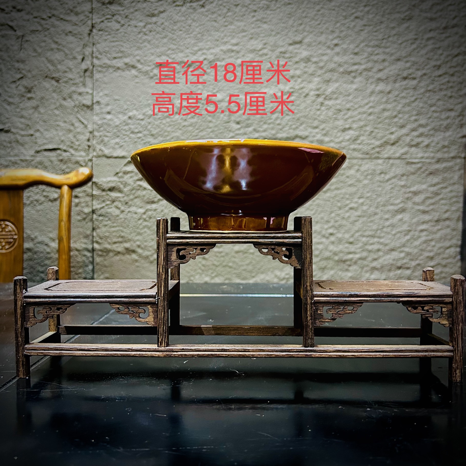 古风创意苔藓陶瓷盆器水培可蓄水托盘