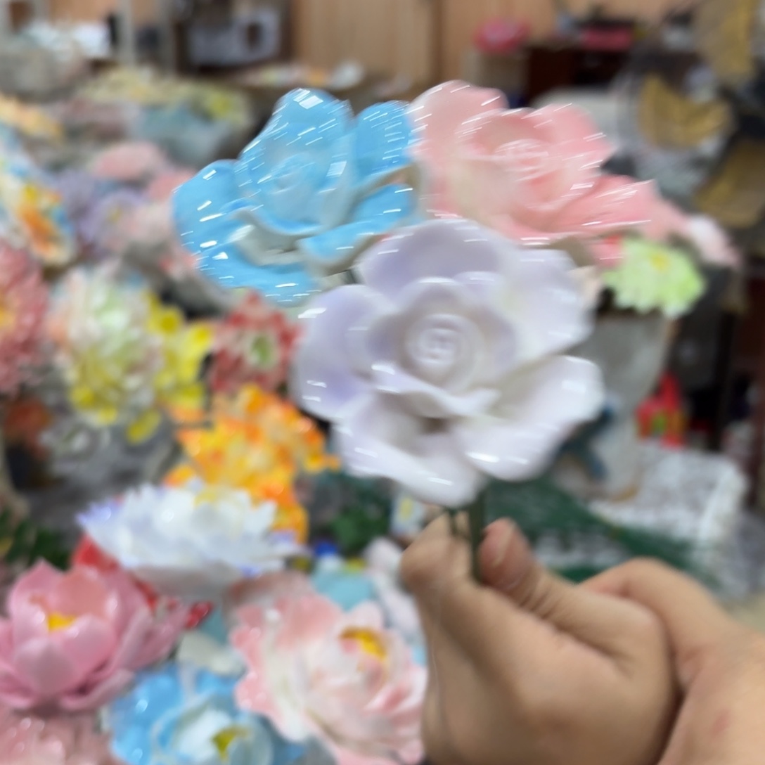 陶瓷花，20元发货，退款拉黑