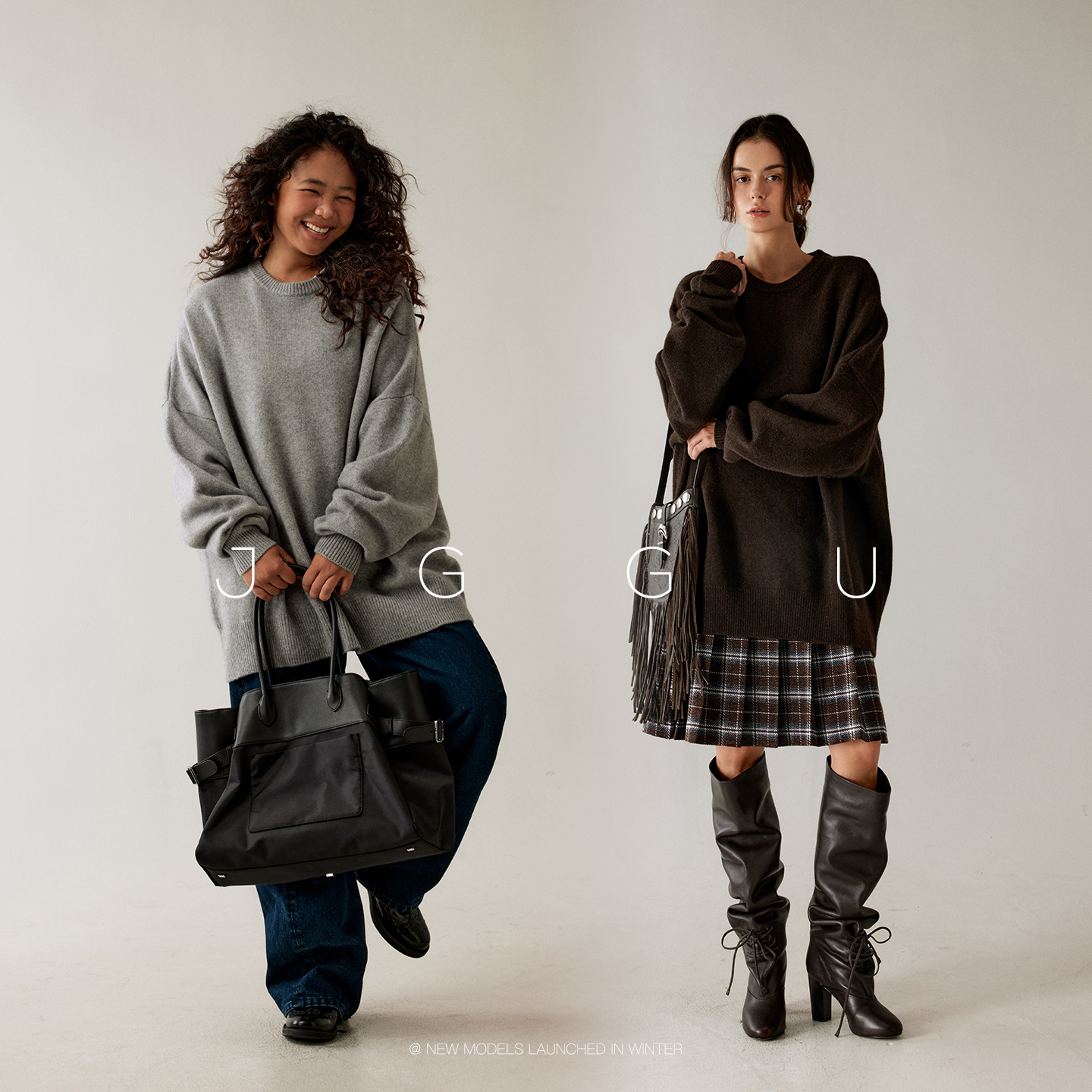 JGGU晶咕黑标【肯豆私服】羊毛牦牛绒混纺大廓形宽松毛衣JG12250122