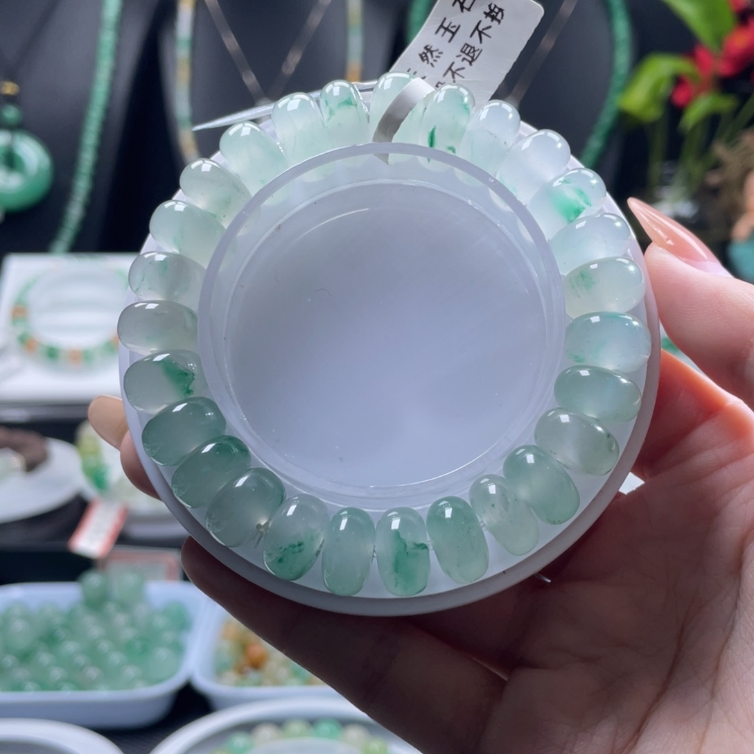 石英质玉（非洲翠）未镶嵌手串