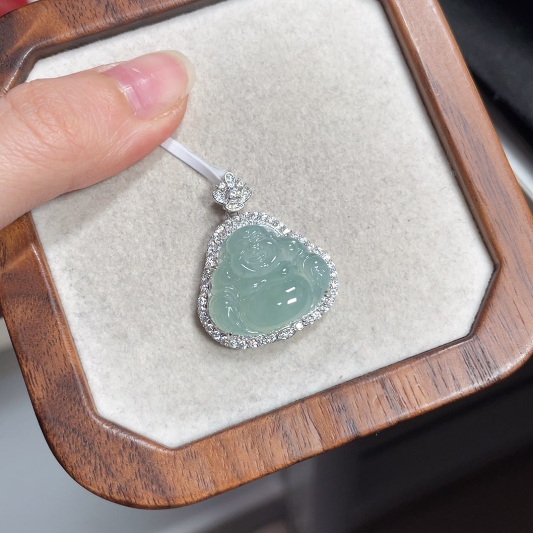 翡翠颈饰银S925镶嵌5866