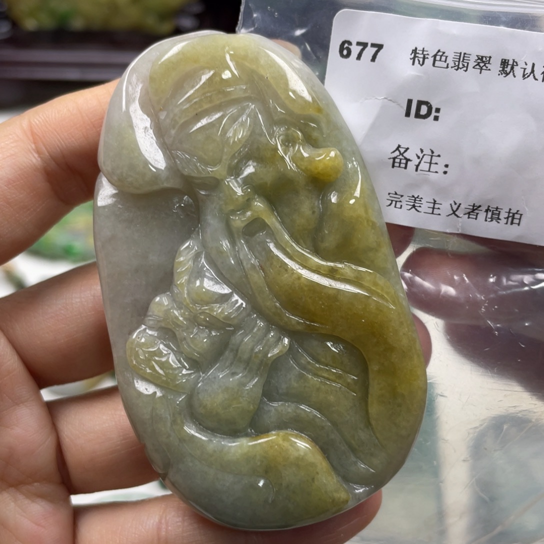 翡翠未镶嵌颈饰牌子