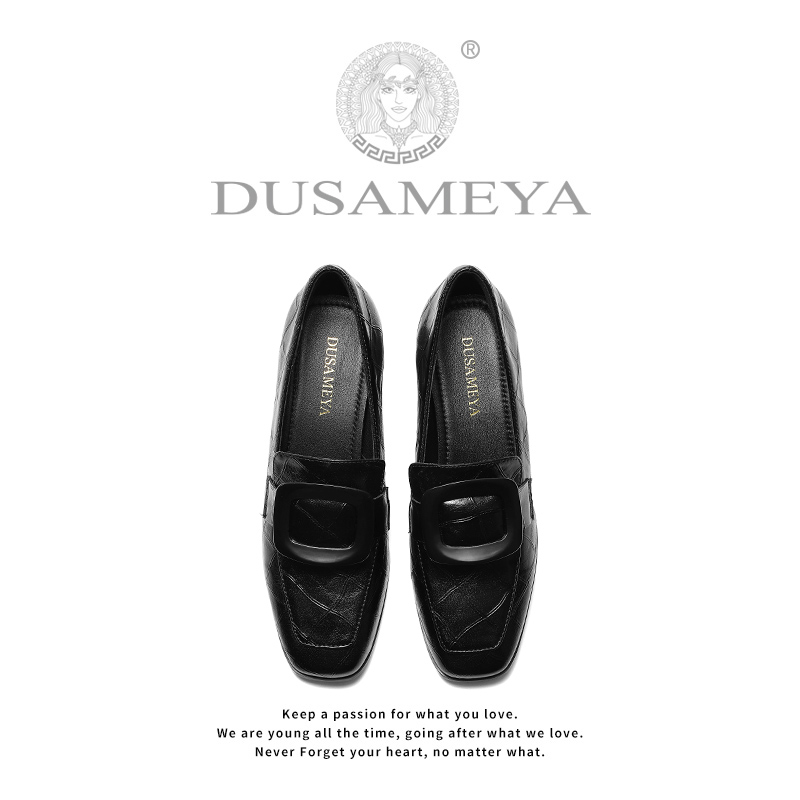 【DUSAMEYA】2025年新款芯片百搭轻奢穆勒鞋休闲真皮女鞋 D1101