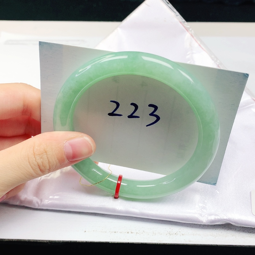 【闪购商品】翡翠手镯（圆镯）未镶嵌缅甸天然a货手镯58