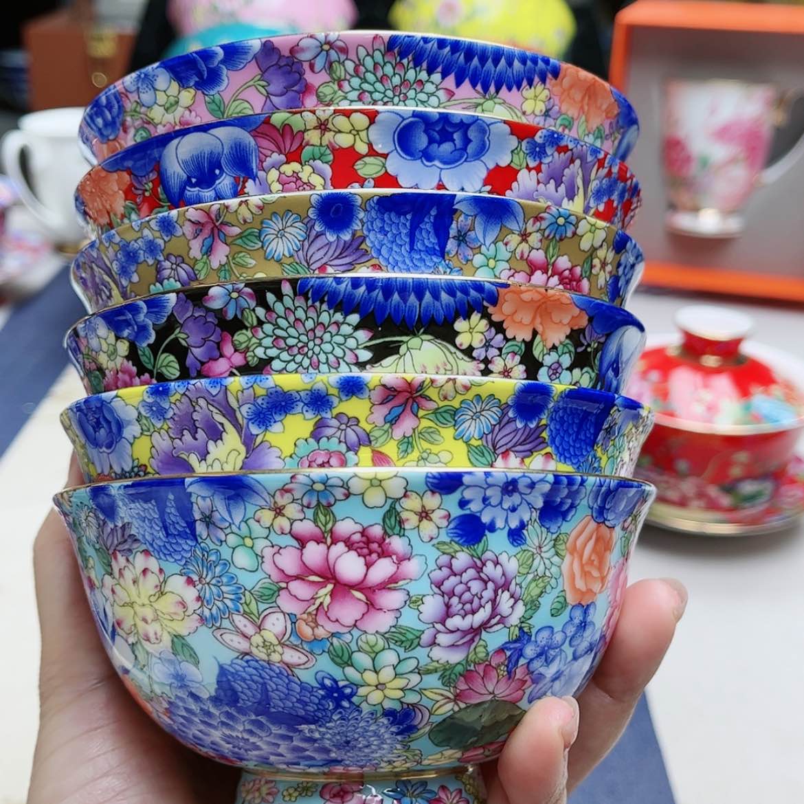 【闪购商品】珐琅4.5寸6个……………………