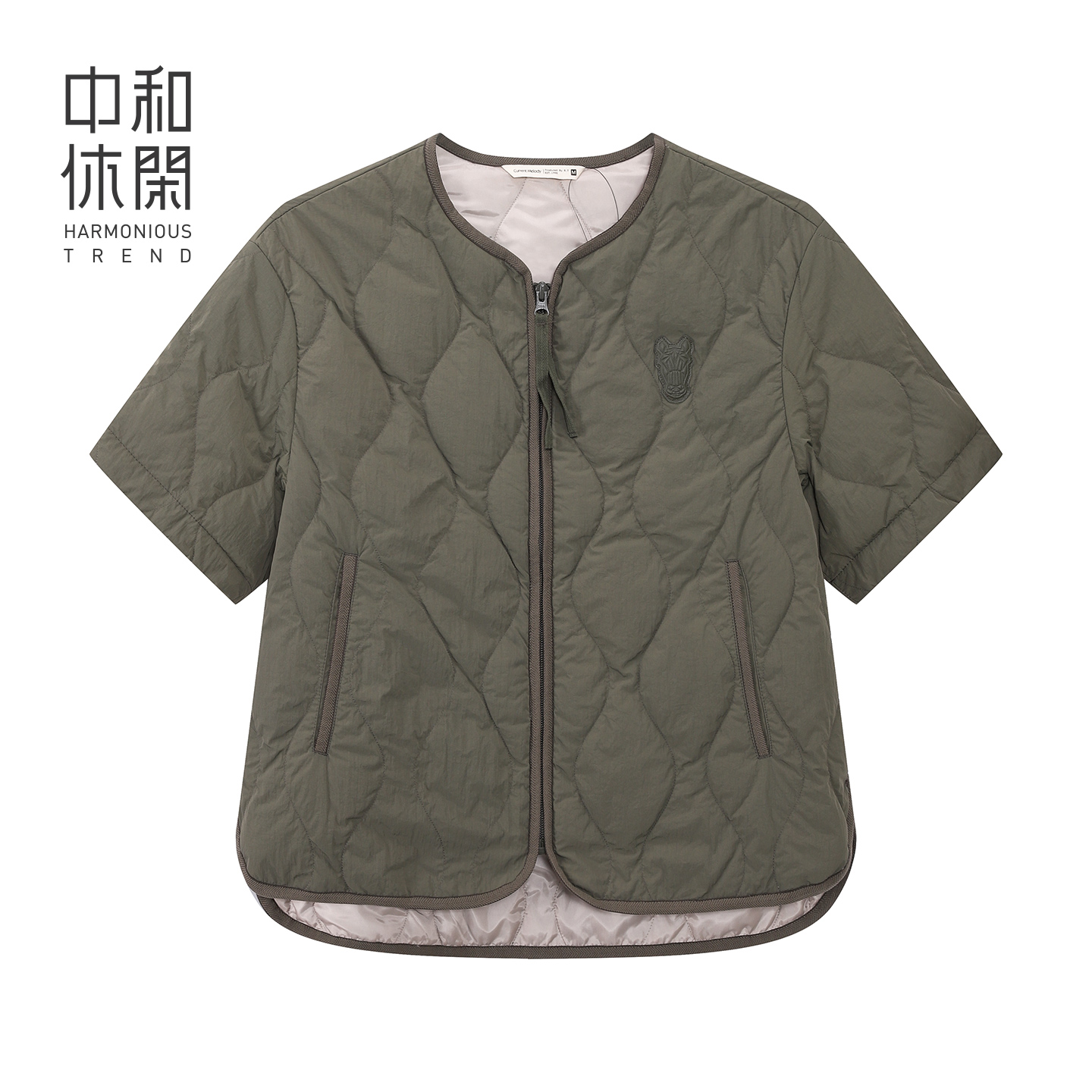 中和休闲宽松圆领短袖羽绒服女25冬季薄款内搭保暖内胆H64276901