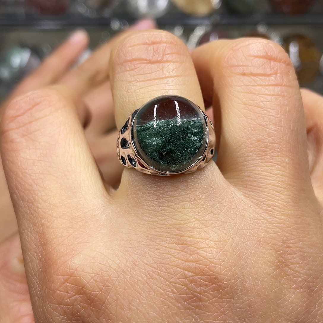 【闪购商品】水晶珠宝半成品银S925镶嵌戒指