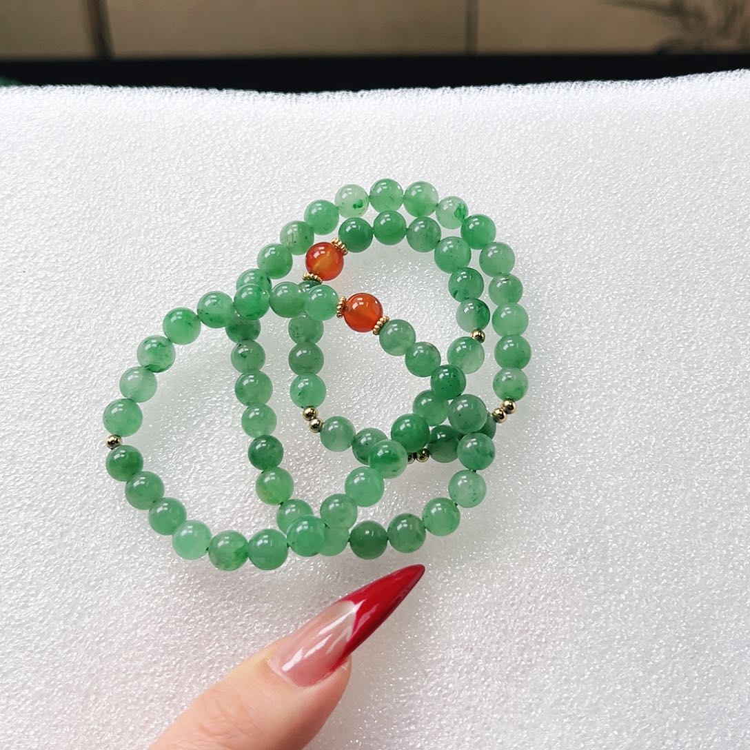 石英质玉颈饰银S925镶嵌