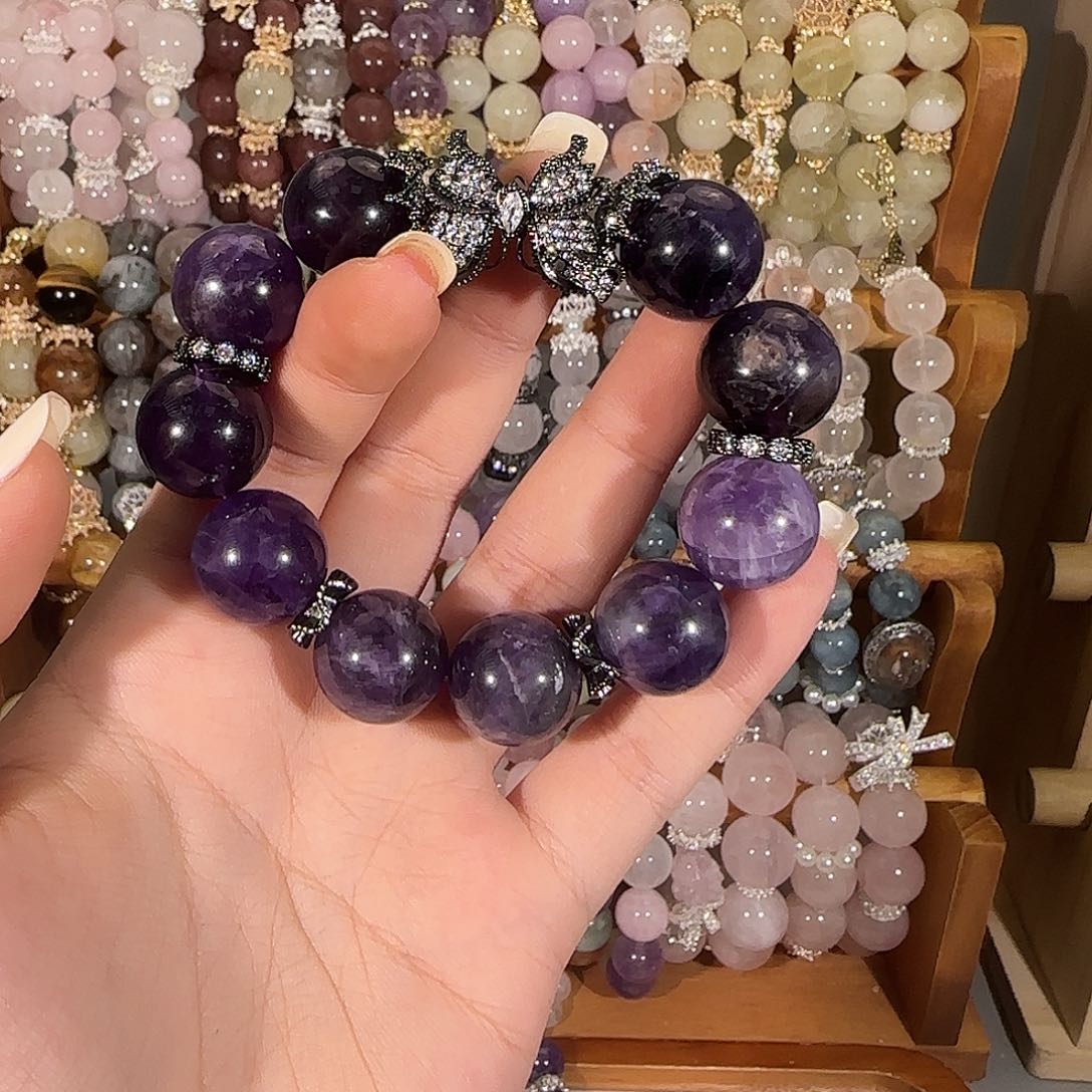 烟晶手链未镶嵌哈哈