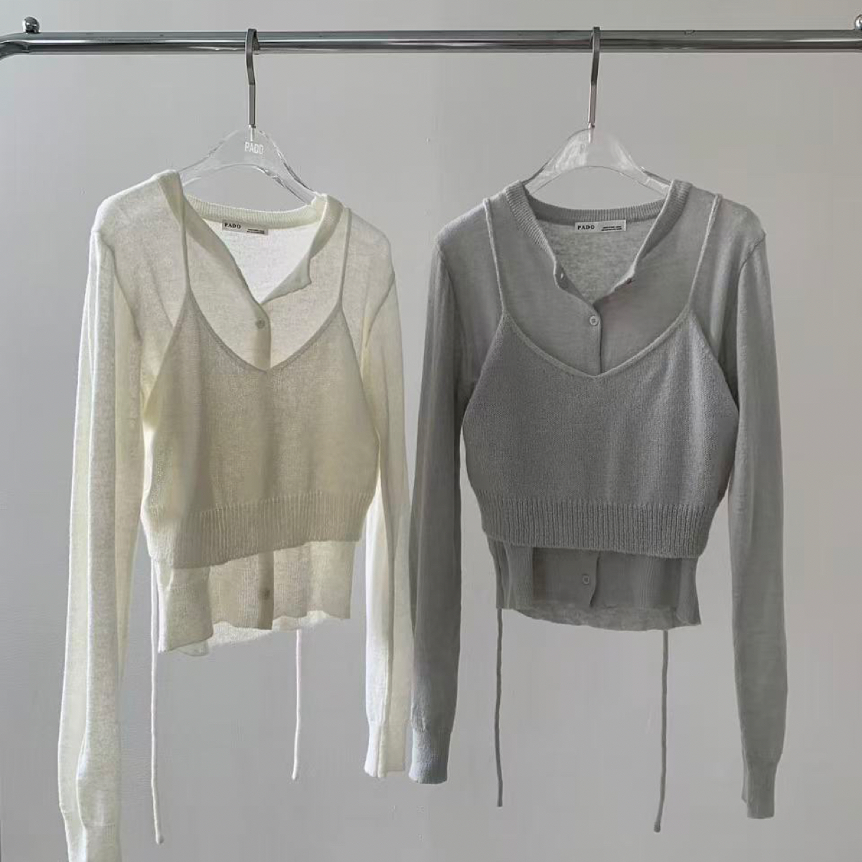 by兜兜韩国东大门代购 背心开衫套装 2025092205（no退no换）