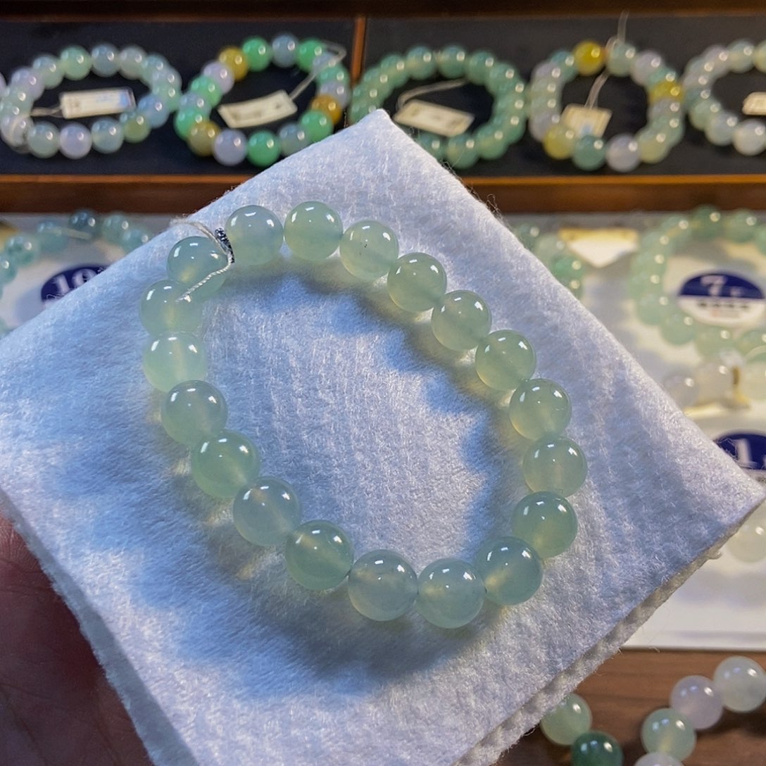 定制翡翠未镶嵌翡翠手串卡10