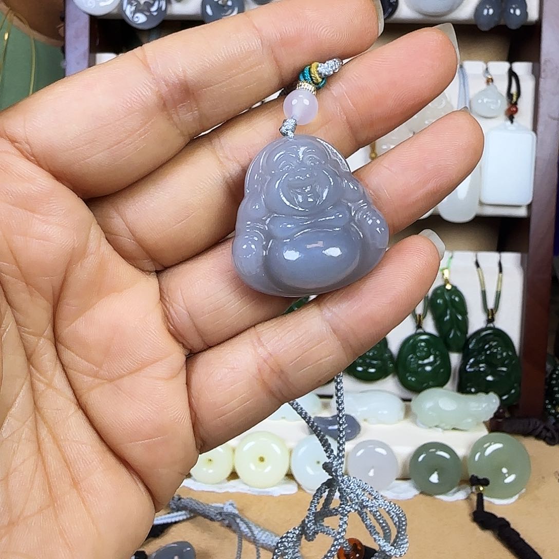 和田玉未镶嵌颈饰秦*