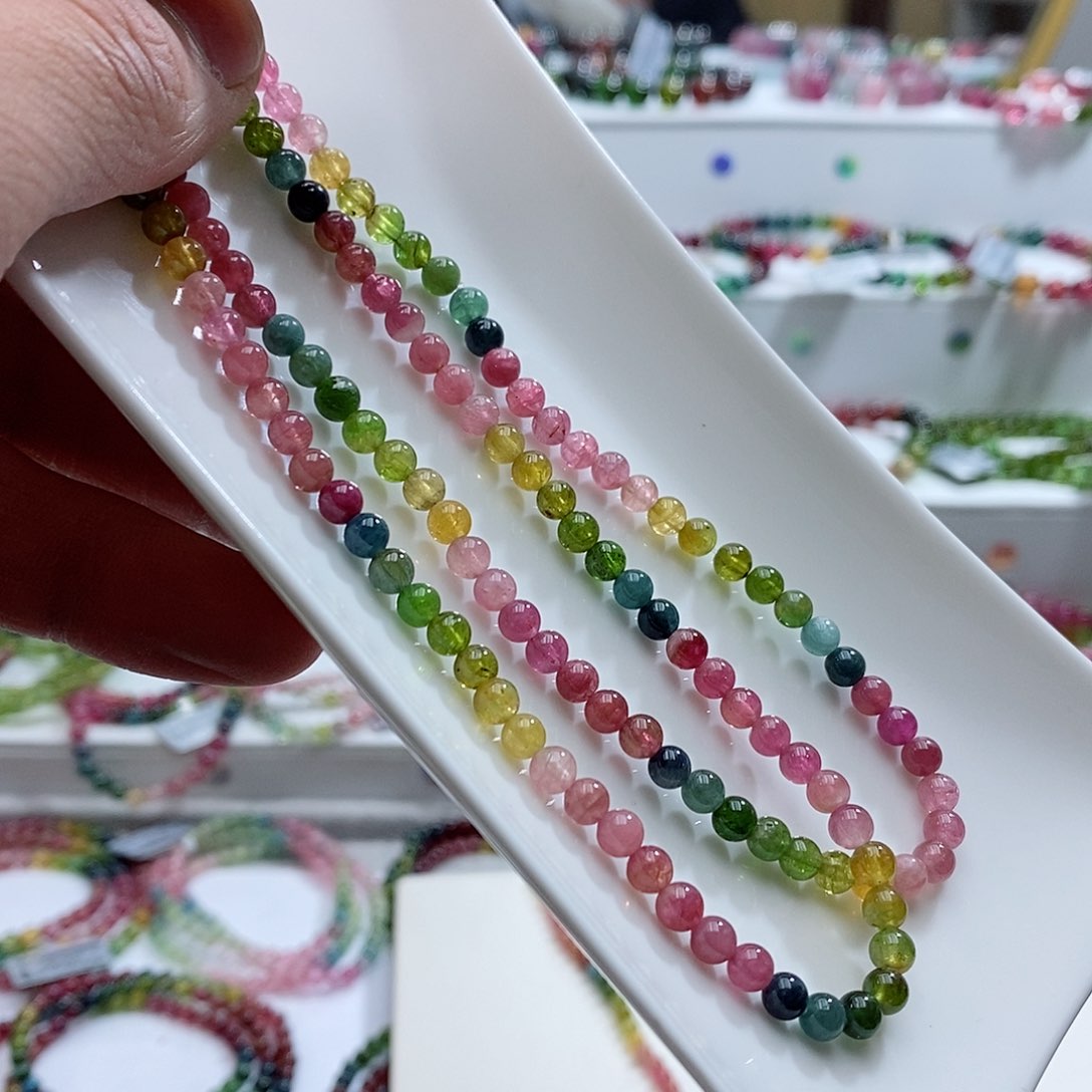 碧玺手链未镶嵌多样性发一条