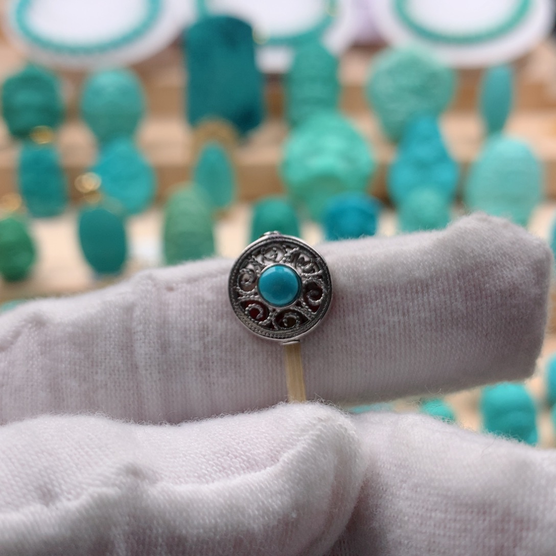绿松石配饰银S925镶嵌