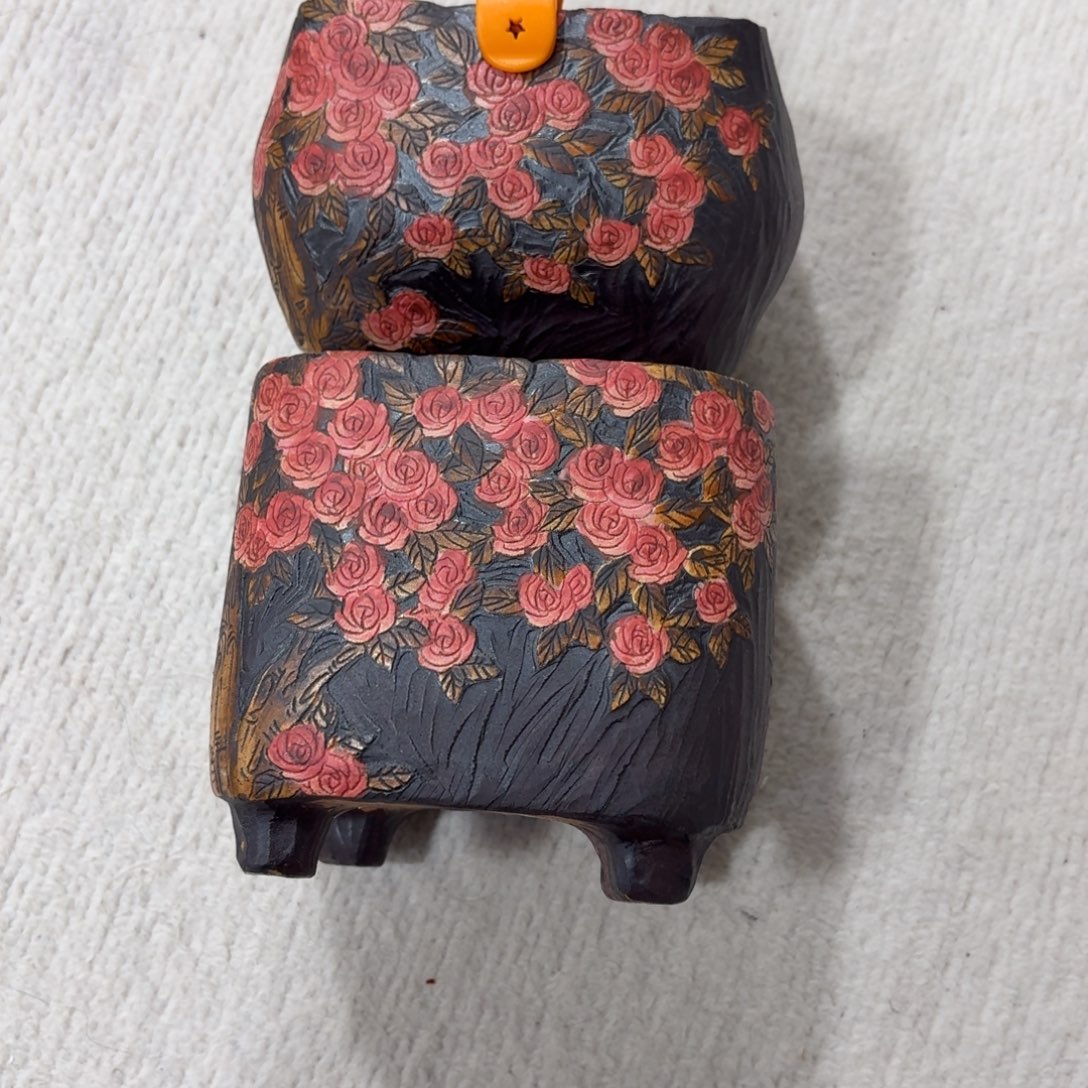 ****z紫砂花盆陶瓷多肉花盆瑕疵