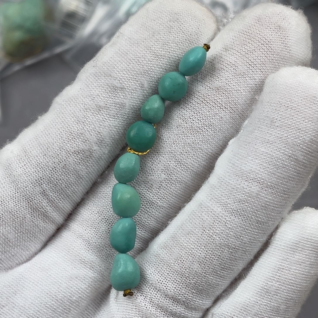 绿松石未镶嵌随形糖豆编号47