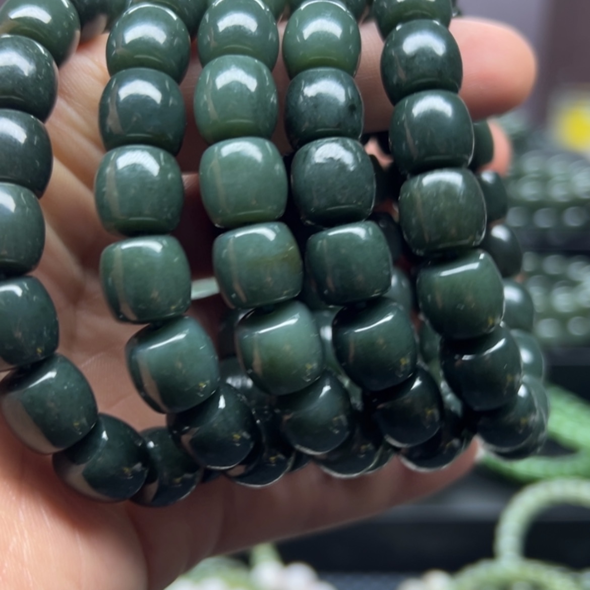 【闪购商品】和田玉手链未镶嵌和田玉且末卡12直切