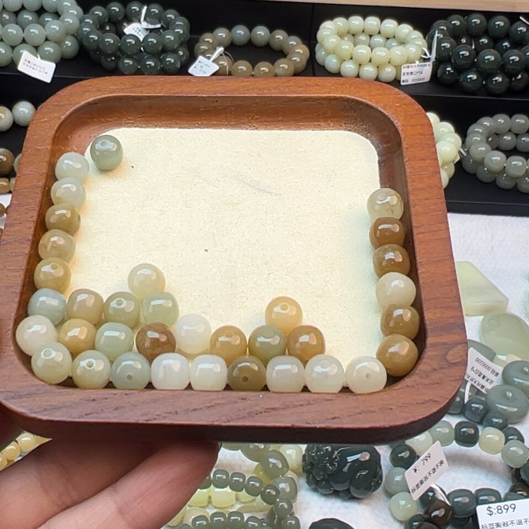 手链未镶嵌和田玉（青白玉）风**边