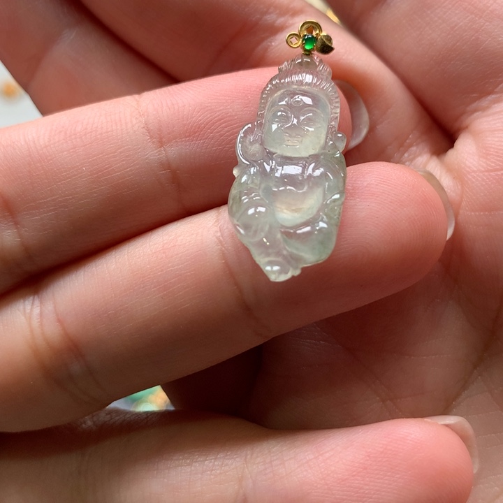 翡翠颈饰18K金镶嵌翡翠