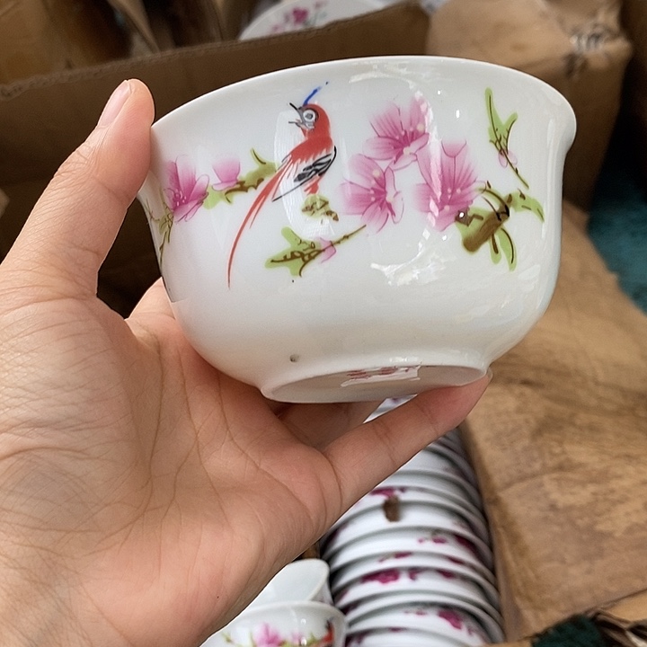 摆件花开富贵5寸米饭碗