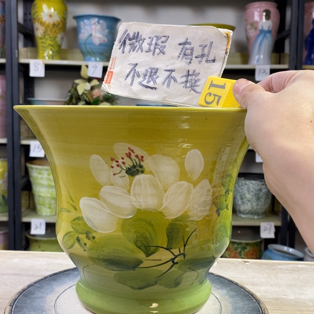 景德镇手工手绘陶瓷花盆