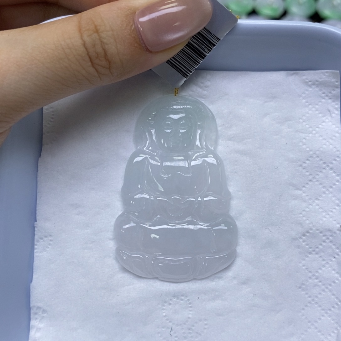 颈饰未镶嵌翡翠观音