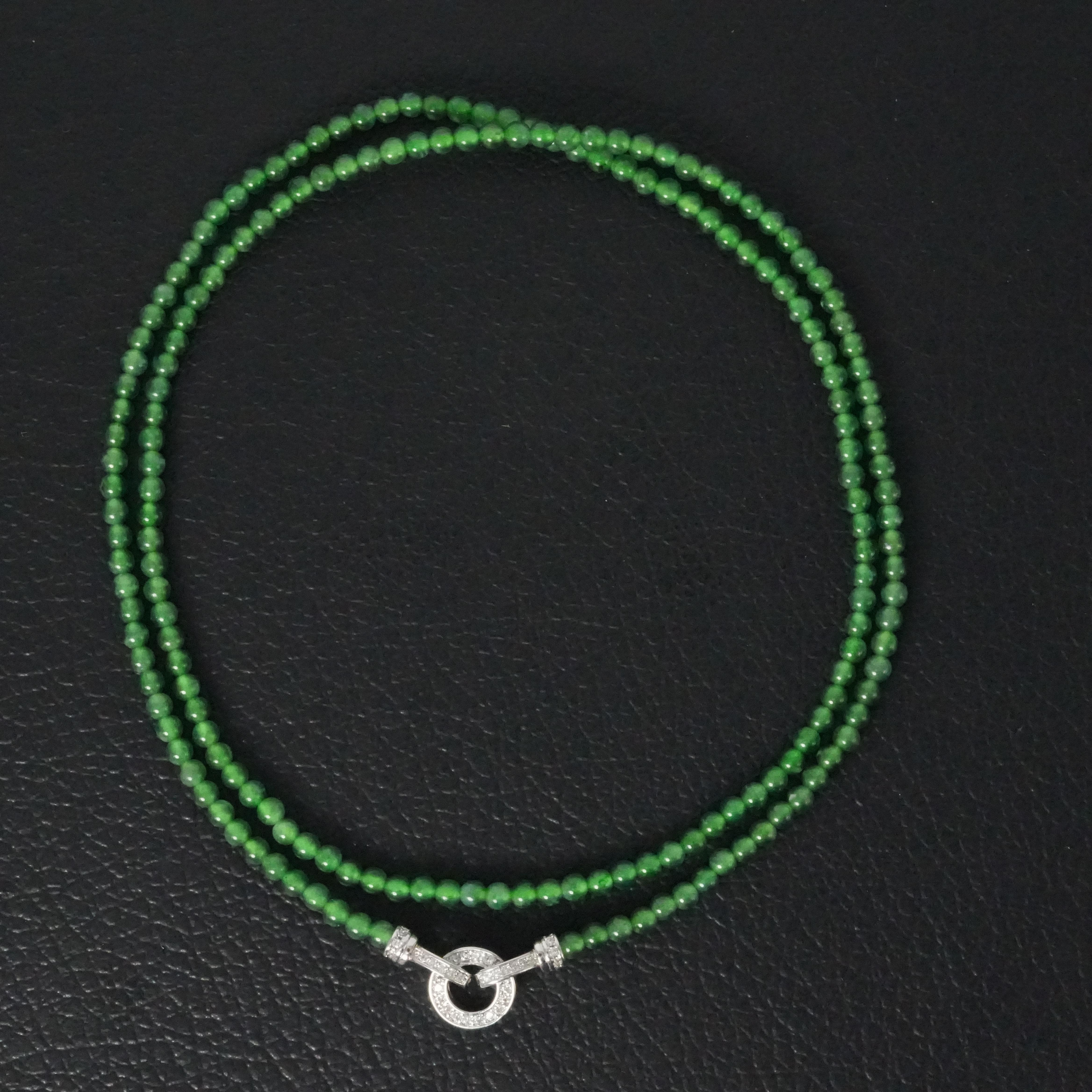 天然A货翡翠小米珠项链时尚百搭多样性发其一