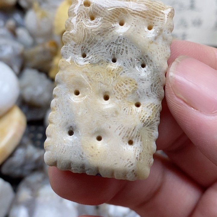 颈饰未镶嵌硅化珊瑚（珊瑚玉）有瑕
