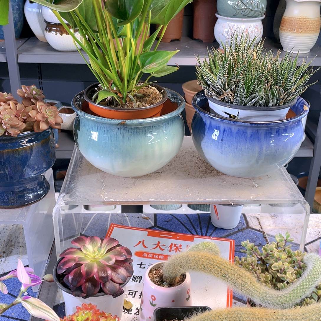 粗陶19.12花盆两个一组