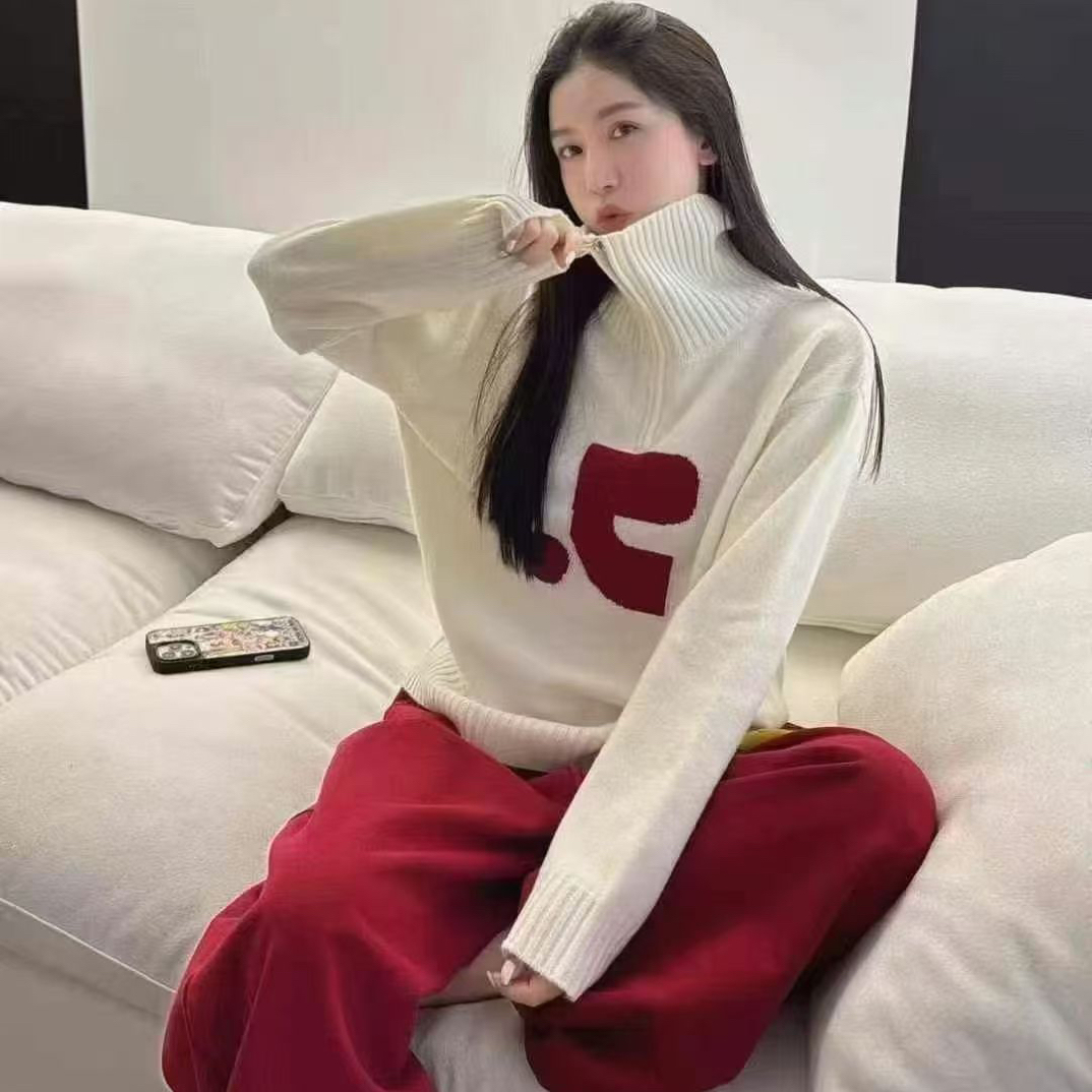 DD-7611秋冬高领半拉链休闲百搭保暖毛衣