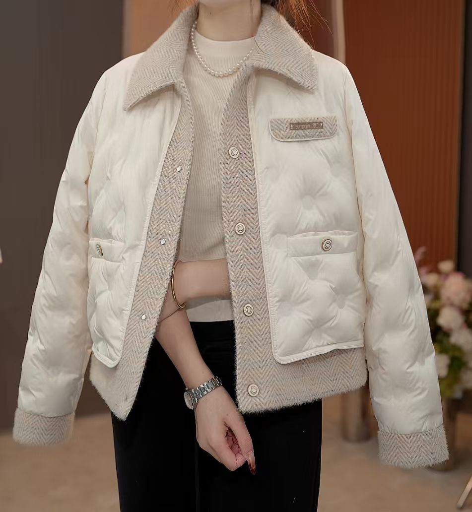 2025杭州原版正品保暖气质韵味减龄修身羽绒服-R075-QYGSDZ