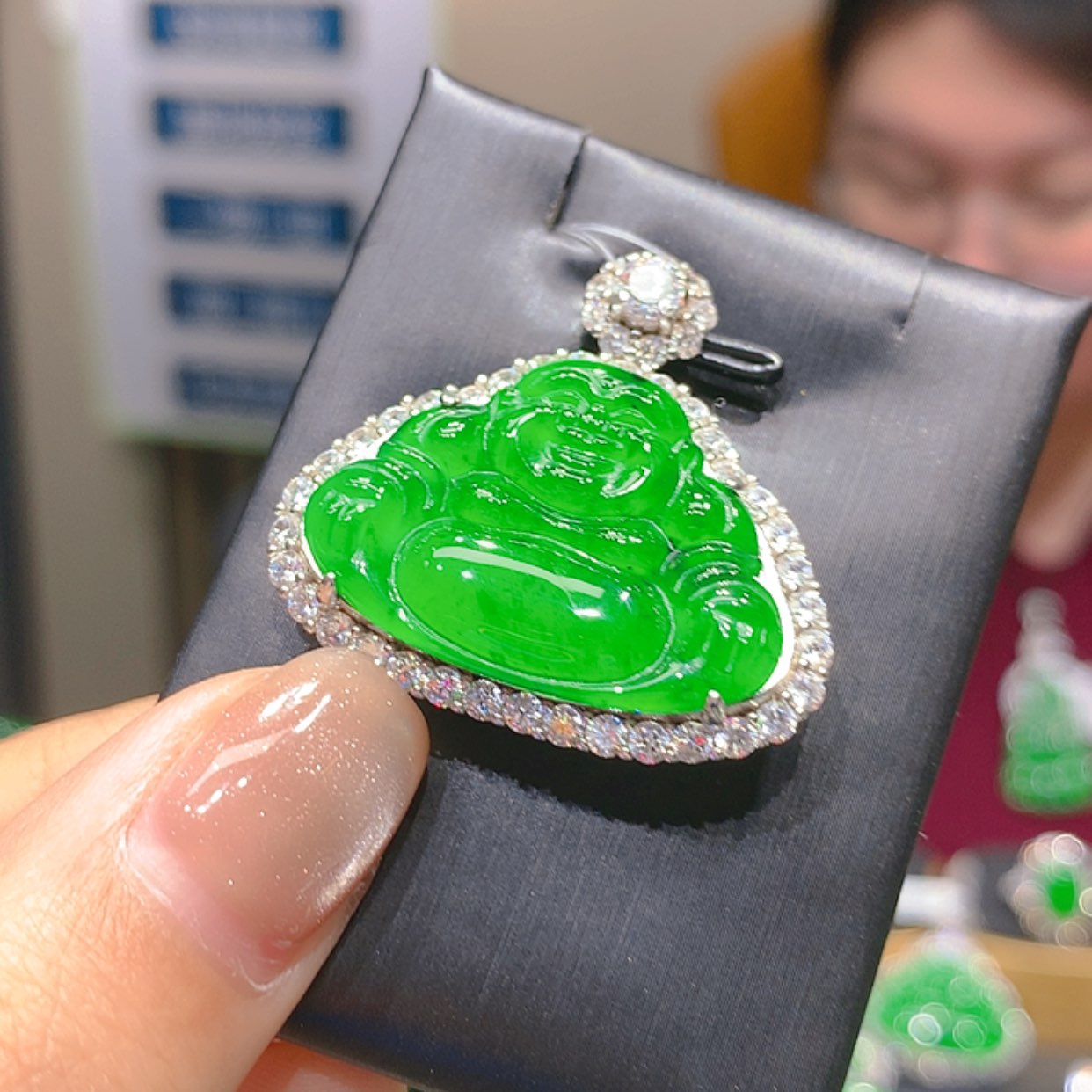 【闪购商品】翡翠银S925镶嵌颈饰3柒姐