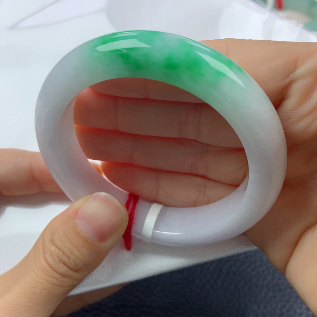 未镶嵌手镯翡翠缅甸天然翡翠A货52.3正