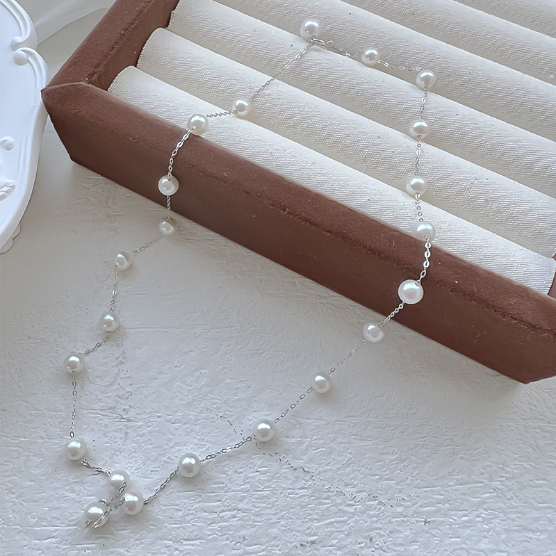 满天星天然珍珠项链女升级款淡水真珍珠颈链女款锁骨链简约百搭