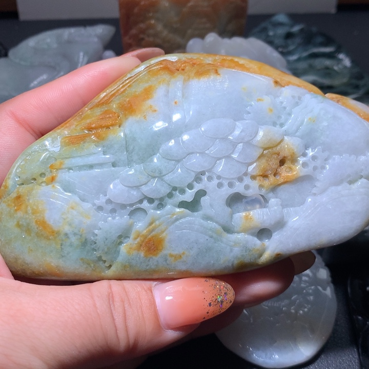 翡翠未镶嵌颈饰保真天然A货翡翠