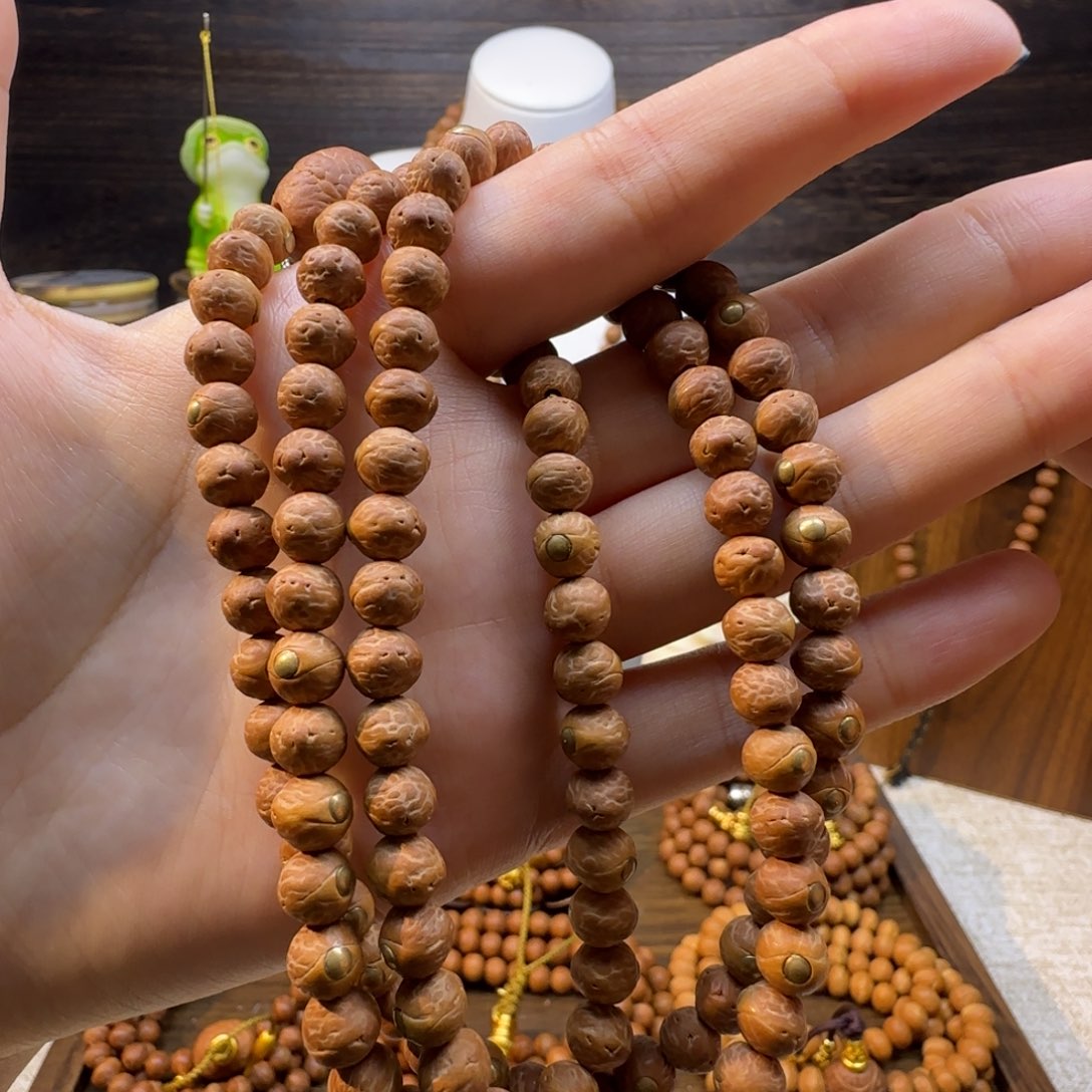 凤眼菩提吊坠国产酸枣核精品大眼萌镶嵌款