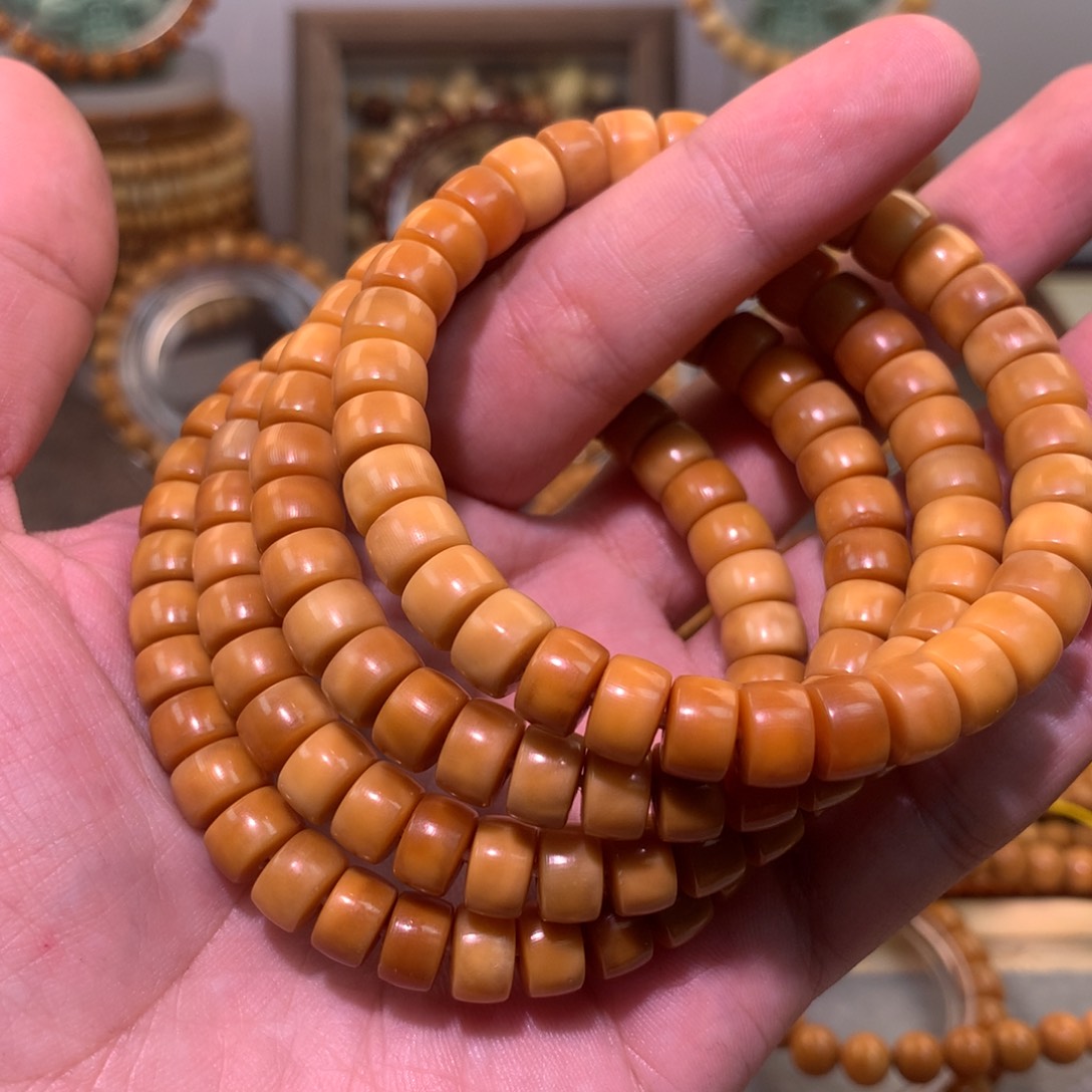 星月菩提吊坠卡9药片老料半玉化单圈