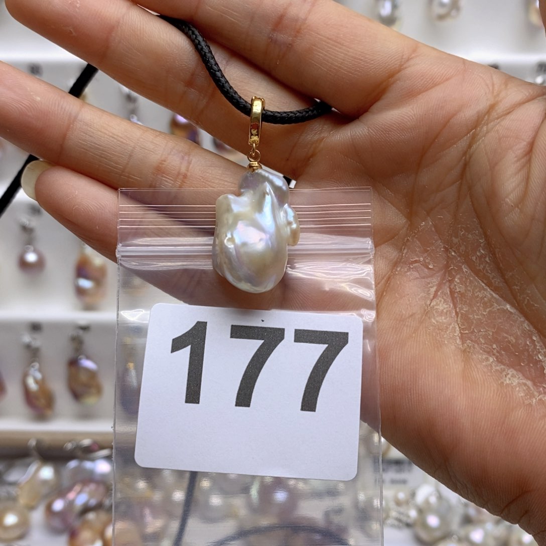 淡水珍珠颈饰银S925镶嵌177
