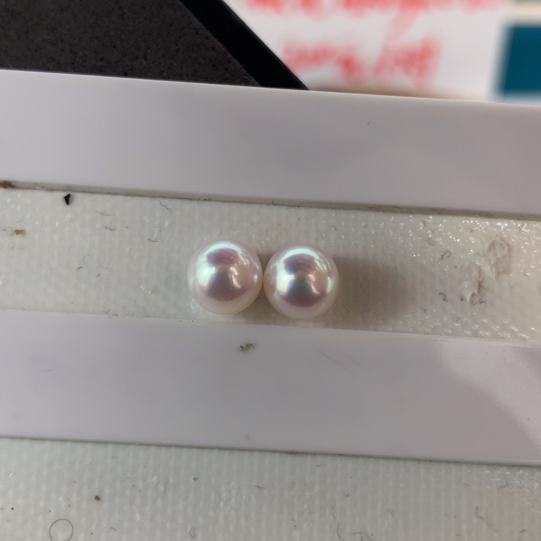 定制海水珍珠未镶嵌裸珠极光akoya6-6.5mm