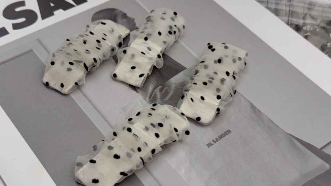 IFASHION日韩新款褶皱网纱bb夹甜美减龄边夹刘海夹洋气掰掰夹头饰